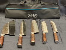 Load image into Gallery viewer, 1 set of 5 Stainless Steel Carbon Meat Slicing Kitchen Knives
